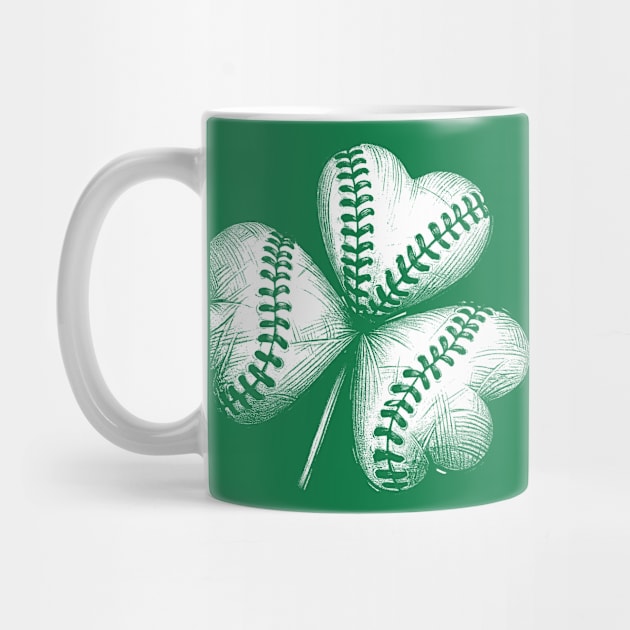 St. Patrick's Baseball Softball Shamrock Baseball Stitches Cute Baseball Lover by TeeCreations